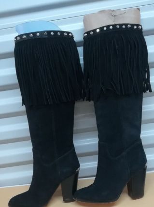 58B* Michaël KORS sexy bottes noires cuir (5M-35)