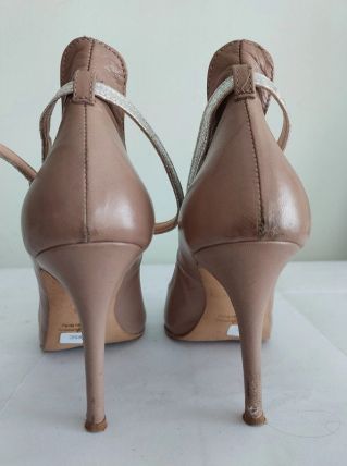 85C* Venezia - sexy escarpins ocre tout cuir (37,5)