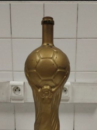 Bouteille en verre vintage Coupe du Monde de foot