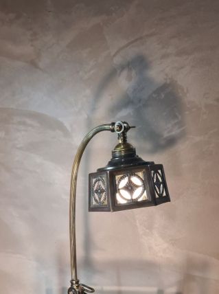 lampe de bureau laiton cuivré polie art deco  numerotée 3kg 