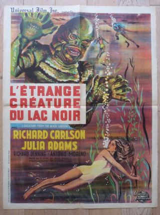 Affiche cinéma - L'étrange créature du lac noir