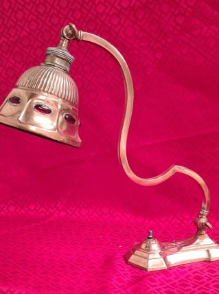 lampe art nouveau bronze laiton cuivré  ancienne  , 36x35  t