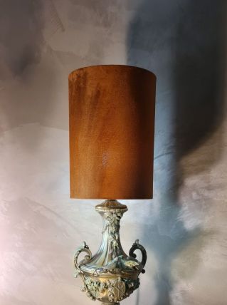 lampe vintage style rococo ,regency,  regule  steel patinée 