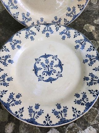 6 assiettes plates terre de fer model Florence 