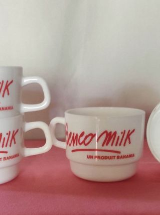 Lot de 4 tasses Benco Milka en porcelaine Arcopal