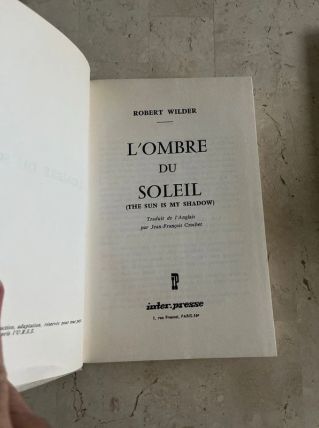 L'ombre du soleil, Robert Wilder (Ref. 2024-160)