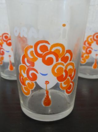 6 anciens verres orangina