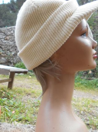 BONNET CASQUETTE TBE T UNIQUE CREME NATUREL STYLE APC 