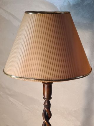 lampe bois torsadé,  tres elegante  58x25  elec ok