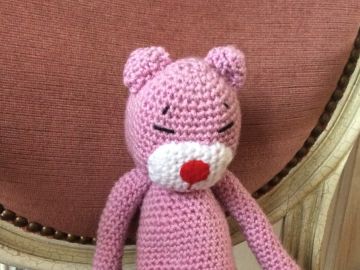 Chat Au Crochet Tricot Vintage Decoration Enfance Luckyfind