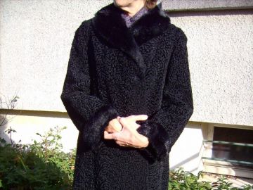 manteau femme en astrakan