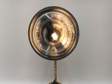 tres grand lampe pied bronze et verre – Luckyfind