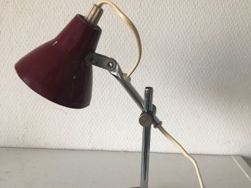 Lampe vintage chevet salon bureau boîte en fer Dieu Grec