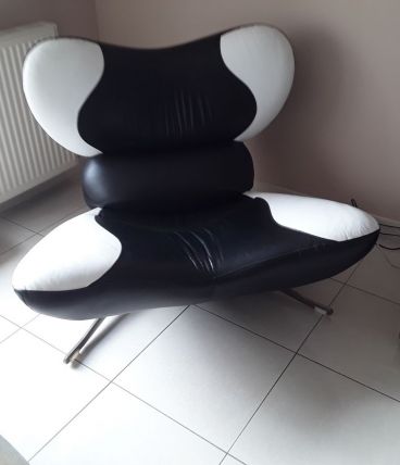 Fauteuil de salon en cuir