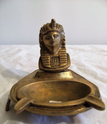 Cendrier vide poche bronze tête de pharaon égypte