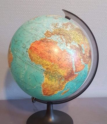 globe terrestre vintage lumineux Scan-globe 1992 (Danemark)