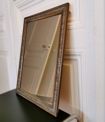 Miroir art déco bois doré 