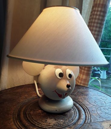 Lampe souris en bois pour enfant  1960