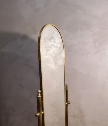 Miroir en laiton de luxe 1970 a 90  psyché basculant  153x52