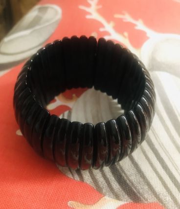 Bracelet large extensible noir