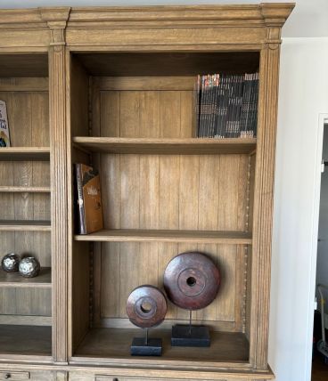 Meuble bibliothèque en bois massif