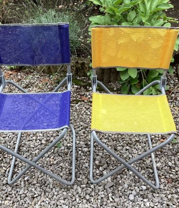 Paire de chaises pliantes vintage 80 s