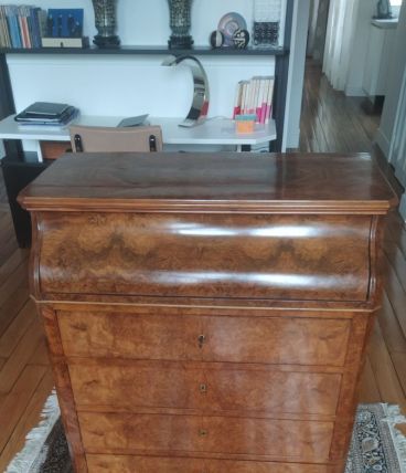 Commode de toilette d'époque Louis Philippe en noyer