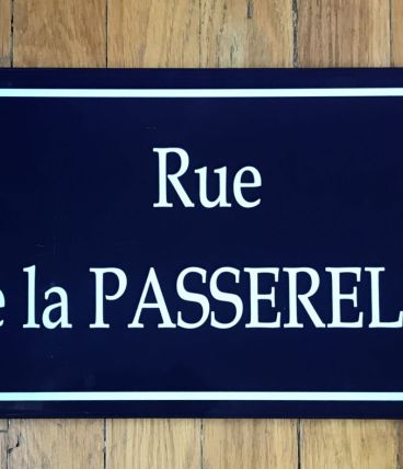 Plaque émaillée Rue de la Passerelle