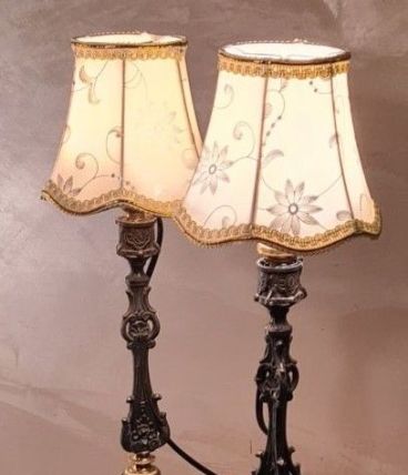 2 lampes de chevet art nouveau belle regule ;electricité et 