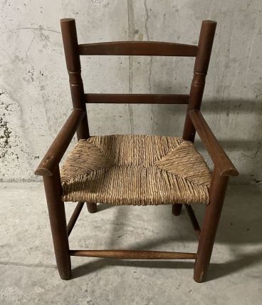 Fauteuil enfant paillé