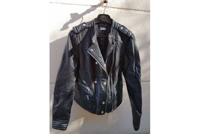 Veste motard simili cuir 