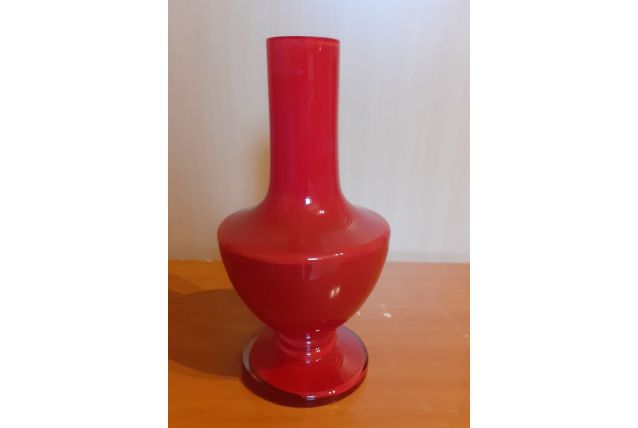 Vase rouge style art déco 23cm