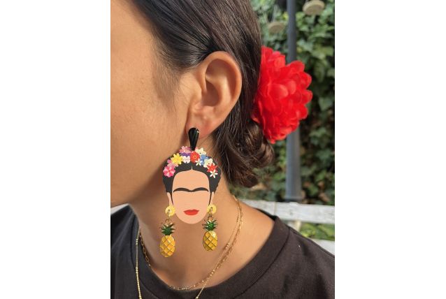 Boucles d'oreille Frida Ananas