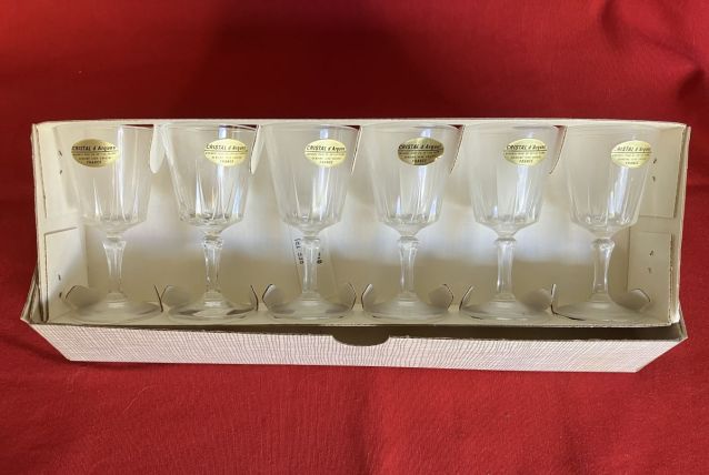 Cristal d'Arques/Versailles 6 verres à liqueurs 5cl